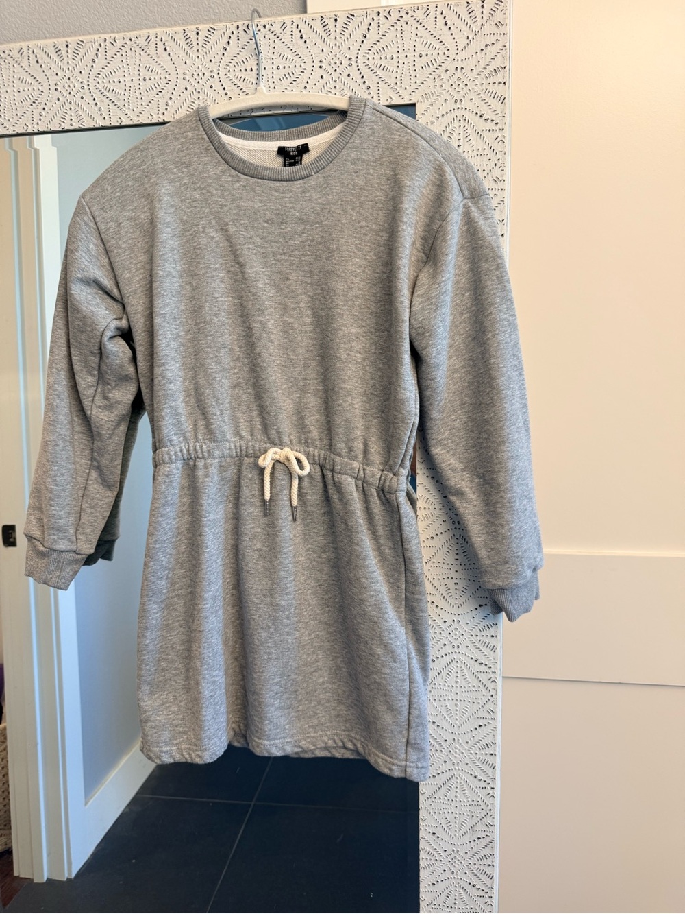 Forever 21 Kids Light Gray Pullover Sweat Dress